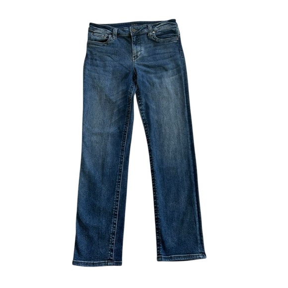 Kut from the Kloth Straight Leg Mid rise Medium wash full length jeans size 8 - Picture 1 of 14